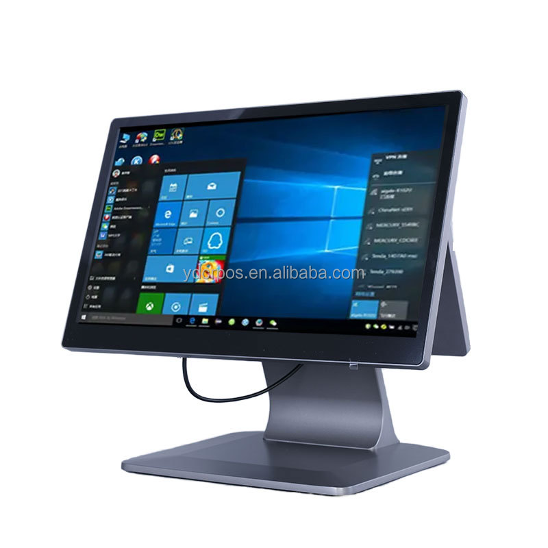 Wholesale 15.6 Inch Dual Screen Aluminum Alloy Metal Case Touch Screen All In One Pos Machine Cash Register Pos System
