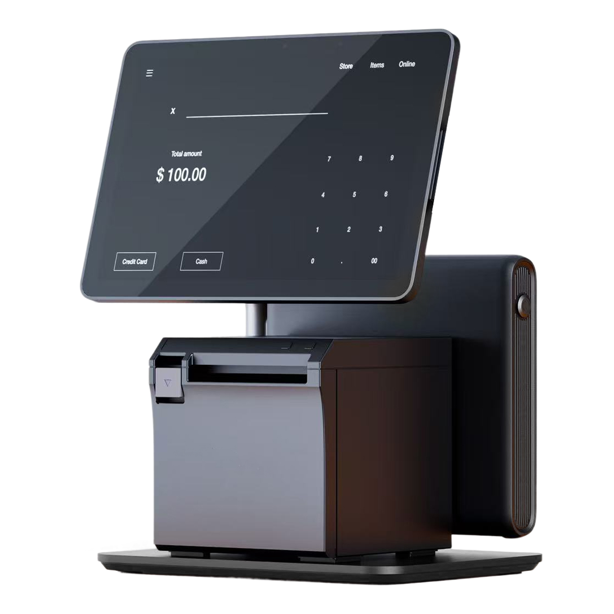 External Removable 80mm Printer Cash Register Nfc Scanner 10.1 Inch Display Pos Terminal All In One Touch Screen Pos Systems