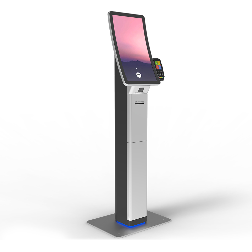 32 Inch Wall Mounted Customized Payment Solution 10-point Capacitive Touch Screen Quad Core Self Service Kiosk Sdk Automatic