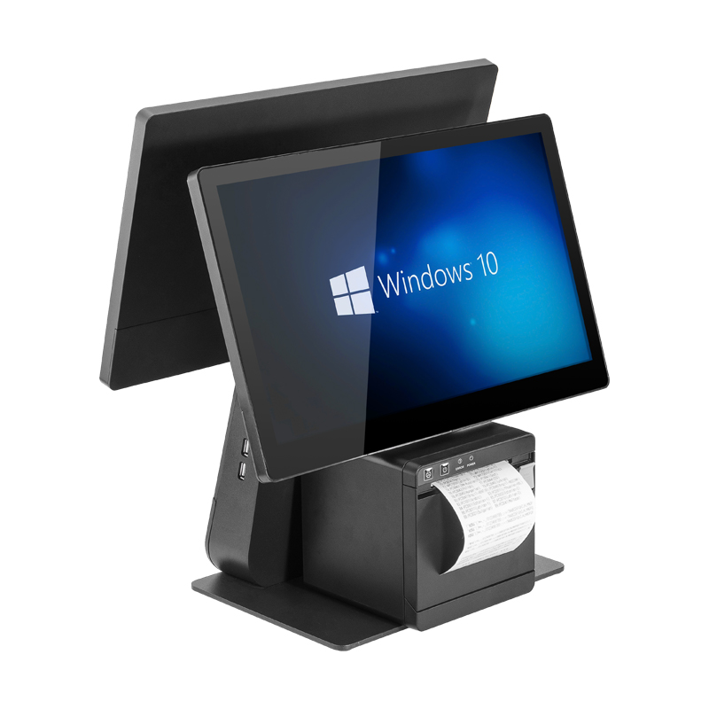 80mm Thermal Printer Hardware Pos Systems Double Screen Convenient Store Pos Machine Cash Register